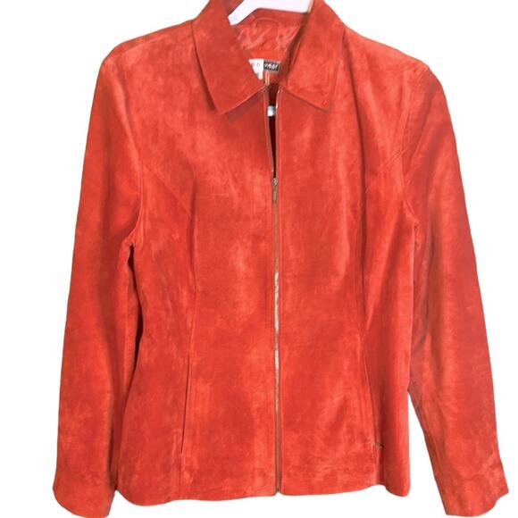 Beautiful Rust Color Suede Jacket Size 10 - Picture 1 of 4